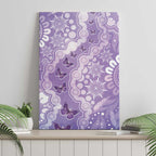 Australia Epilepsy Awareness Canvas Wall Art Purple Butterflies Aboriginal