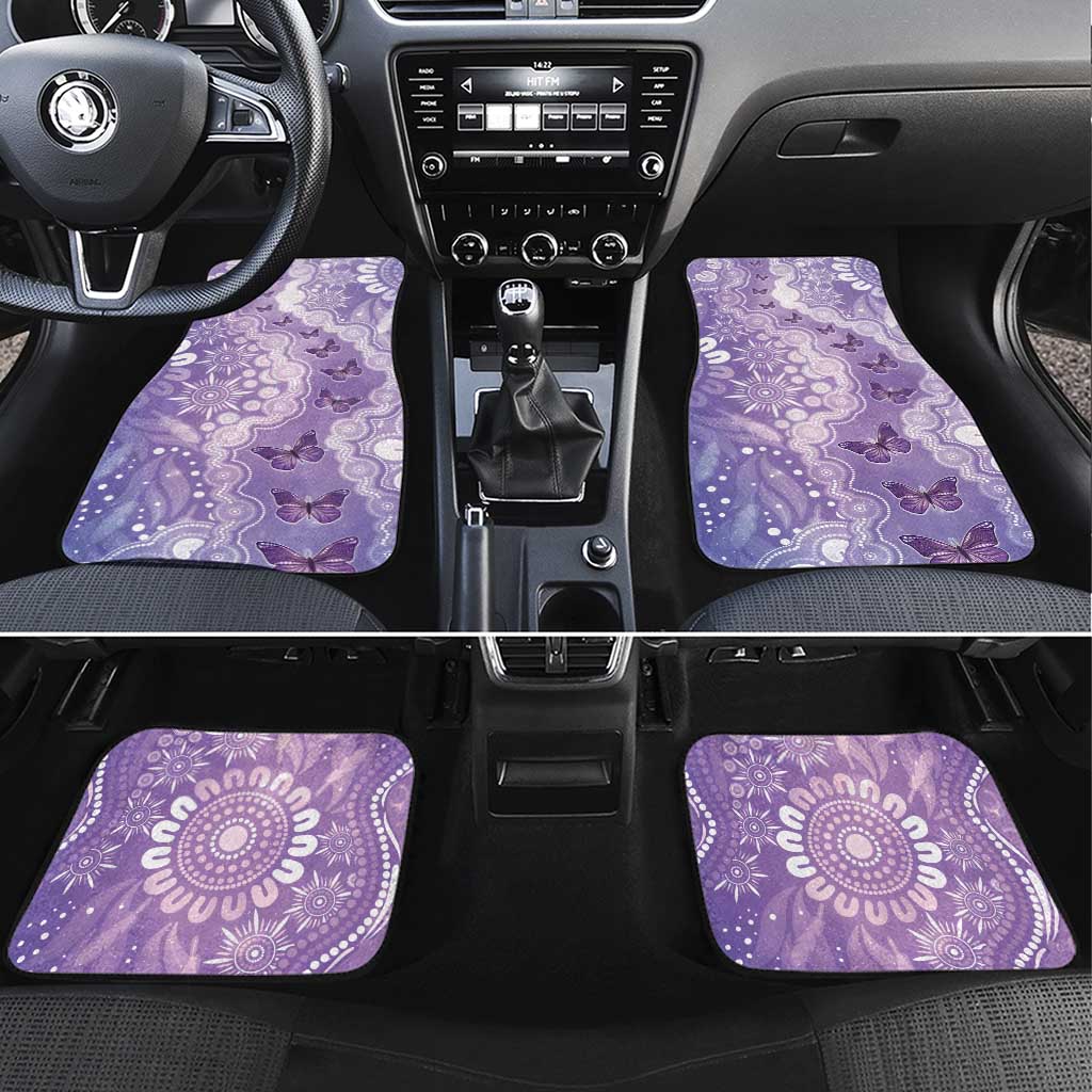 Australia Epilepsy Awareness Car Mats Purple Butterflies Aboriginal