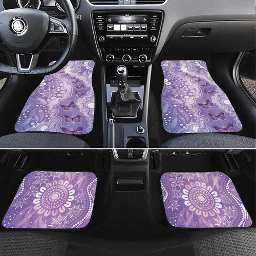 Australia Epilepsy Awareness Car Mats Purple Butterflies Aboriginal