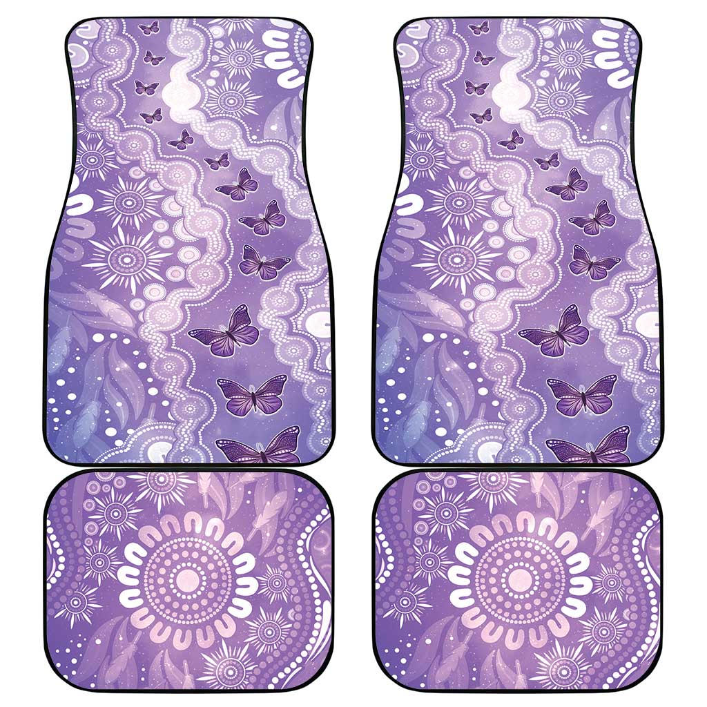 Australia Epilepsy Awareness Car Mats Purple Butterflies Aboriginal