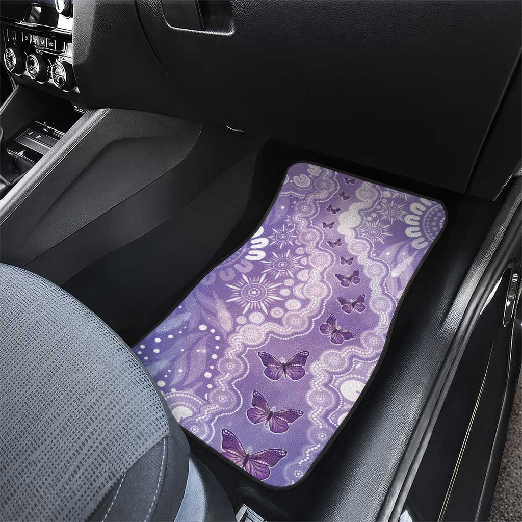 Australia Epilepsy Awareness Car Mats Purple Butterflies Aboriginal
