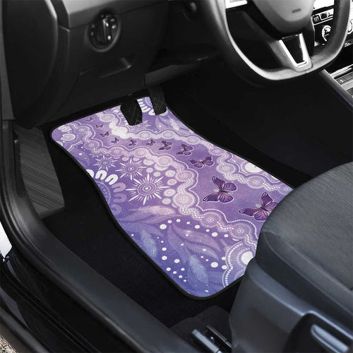 Australia Epilepsy Awareness Car Mats Purple Butterflies Aboriginal