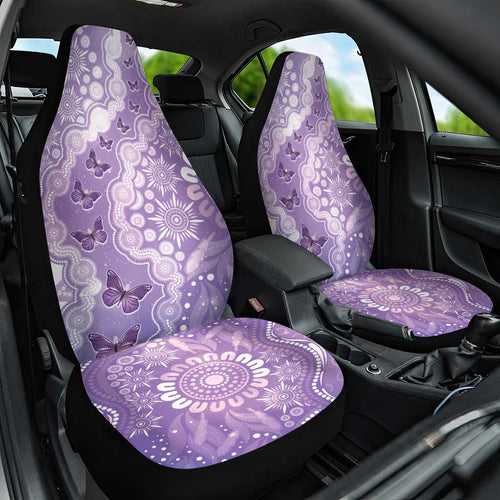 Australia Epilepsy Awareness Car Seat Cover Purple Butterflies Aboriginal