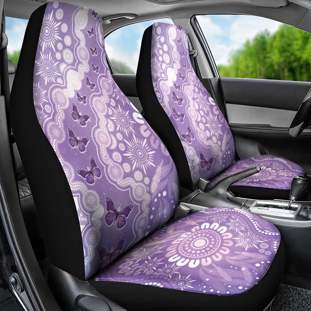 Australia Epilepsy Awareness Car Seat Cover Purple Butterflies Aboriginal