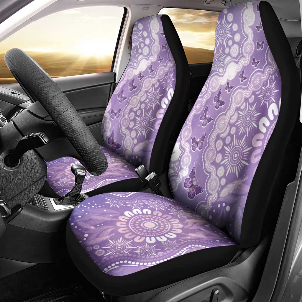 Australia Epilepsy Awareness Car Seat Cover Purple Butterflies Aboriginal