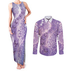 Australia Epilepsy Awareness Couples Matching Tank Maxi Dress and Long Sleeve Button Shirt Purple Butterflies Aboriginal