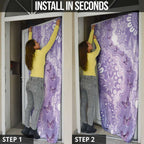 Australia Epilepsy Awareness Door Cover Purple Butterflies Aboriginal