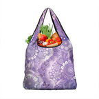 Australia Epilepsy Awareness Grocery Bag Purple Butterflies Aboriginal