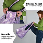 Australia Epilepsy Awareness Grocery Bag Purple Butterflies Aboriginal