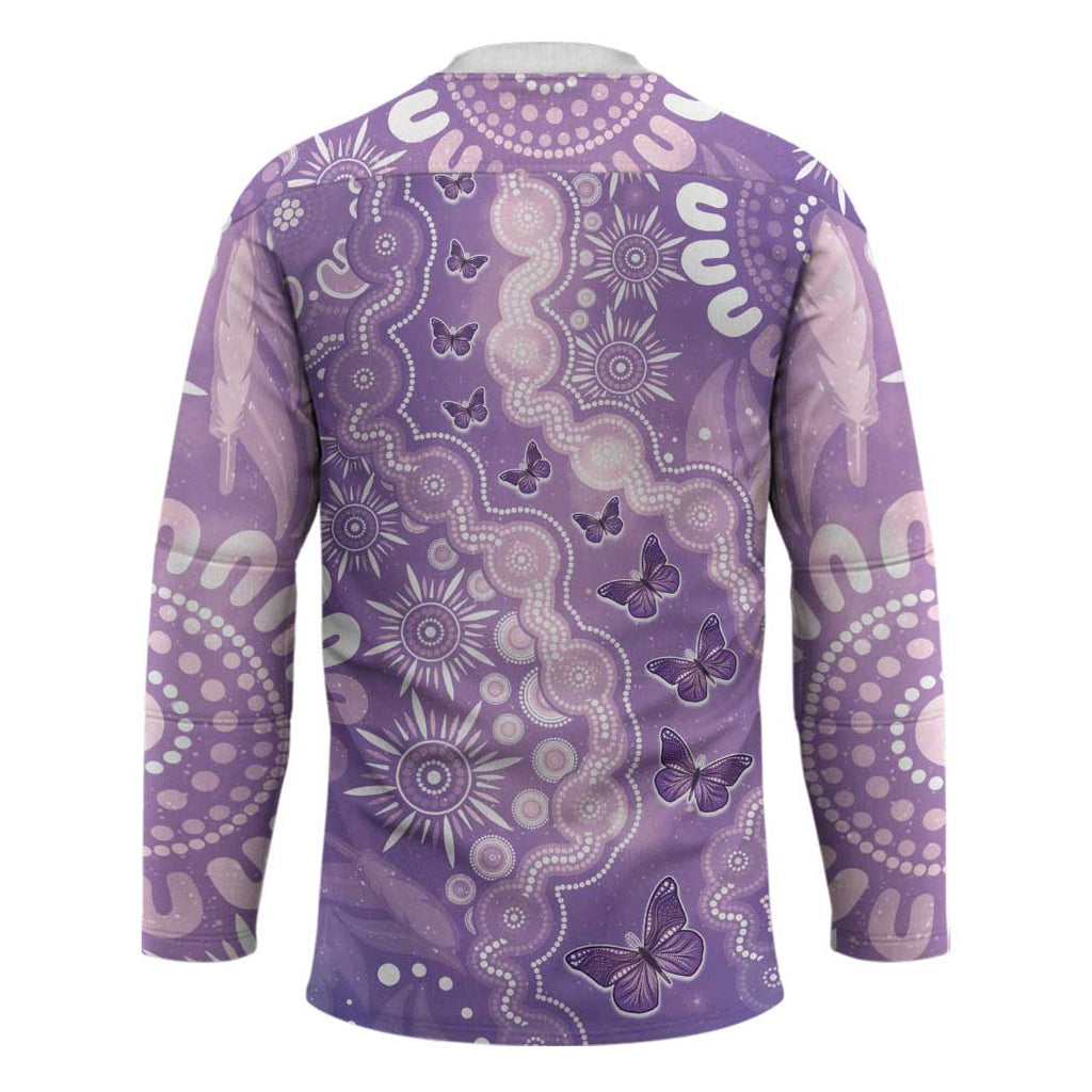 Australia Epilepsy Awareness Hockey Jersey Purple Butterflies Aboriginal