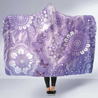 Australia Epilepsy Awareness Hooded Blanket Purple Butterflies Aboriginal