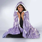 Australia Epilepsy Awareness Hooded Blanket Purple Butterflies Aboriginal