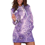 Australia Epilepsy Awareness Hoodie Dress Purple Butterflies Aboriginal