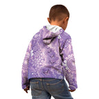 Australia Epilepsy Awareness Kid Hoodie Purple Butterflies Aboriginal