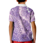Australia Epilepsy Awareness Kid Polo Shirt Purple Butterflies Aboriginal