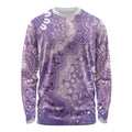 Australia Epilepsy Awareness Long Sleeve Shirt Purple Butterflies Aboriginal
