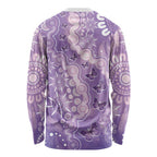 Australia Epilepsy Awareness Long Sleeve Shirt Purple Butterflies Aboriginal