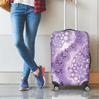 Australia Epilepsy Awareness Luggage Cover Purple Butterflies Aboriginal