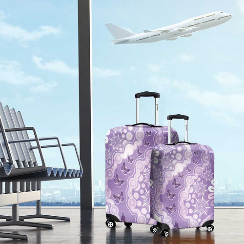 Australia Epilepsy Awareness Luggage Cover Purple Butterflies Aboriginal