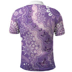 Australia Epilepsy Awareness Polo Shirt Purple Butterflies Aboriginal