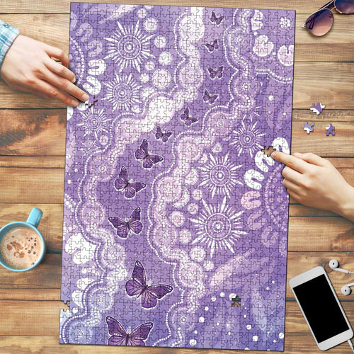 Australia Epilepsy Awareness Puzzle Purple Butterflies Aboriginal