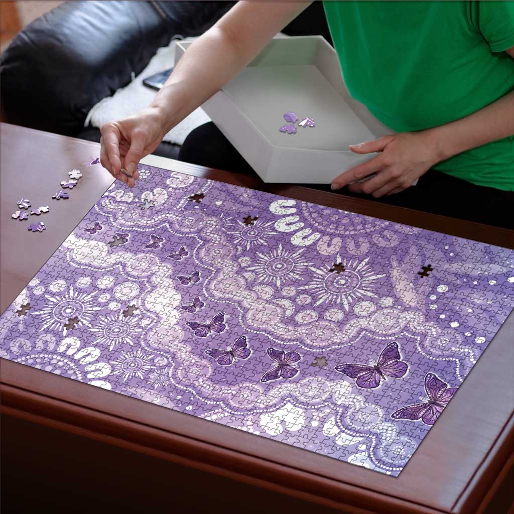 Australia Epilepsy Awareness Puzzle Purple Butterflies Aboriginal