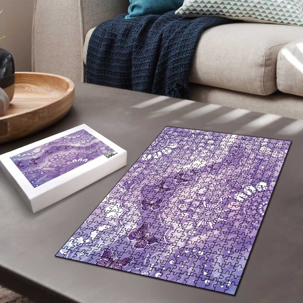 Australia Epilepsy Awareness Puzzle Purple Butterflies Aboriginal