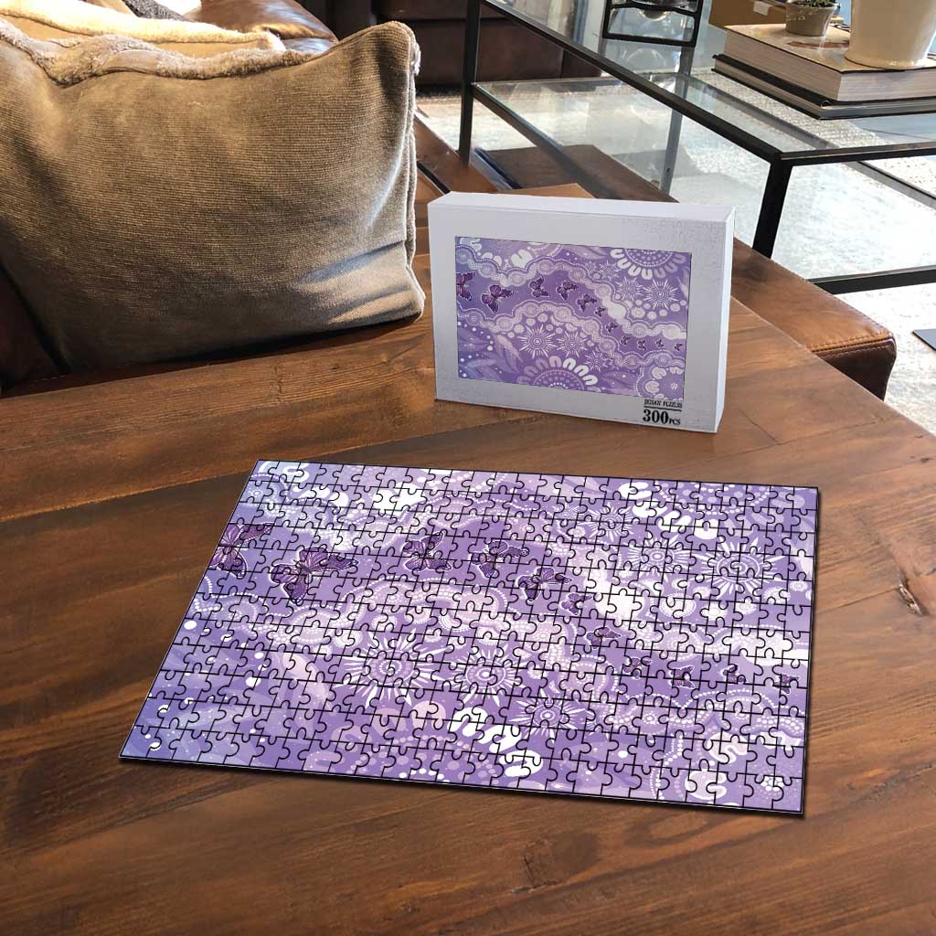 Australia Epilepsy Awareness Puzzle Purple Butterflies Aboriginal