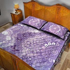 Australia Epilepsy Awareness Quilt Bed Set Purple Butterflies Aboriginal