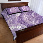 Australia Epilepsy Awareness Quilt Bed Set Purple Butterflies Aboriginal