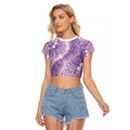 Australia Epilepsy Awareness Raglan Cropped T Shirt Purple Butterflies Aboriginal