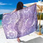 Australia Epilepsy Awareness Sarong Purple Butterflies Aboriginal