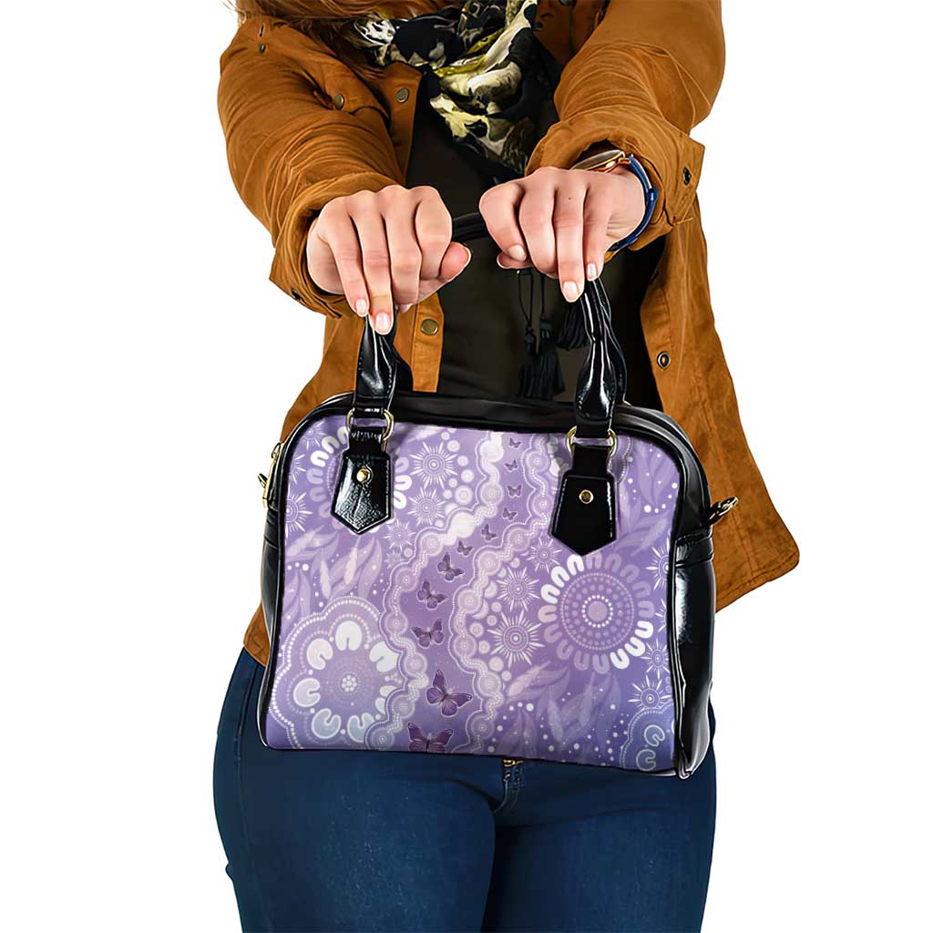Australia Epilepsy Awareness Shoulder Handbag Purple Butterflies Aboriginal