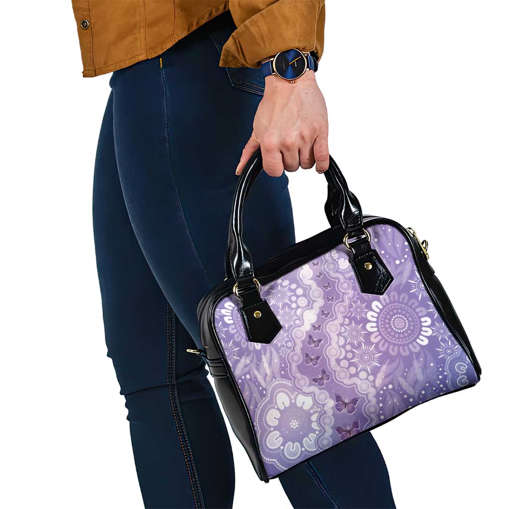 Australia Epilepsy Awareness Shoulder Handbag Purple Butterflies Aboriginal