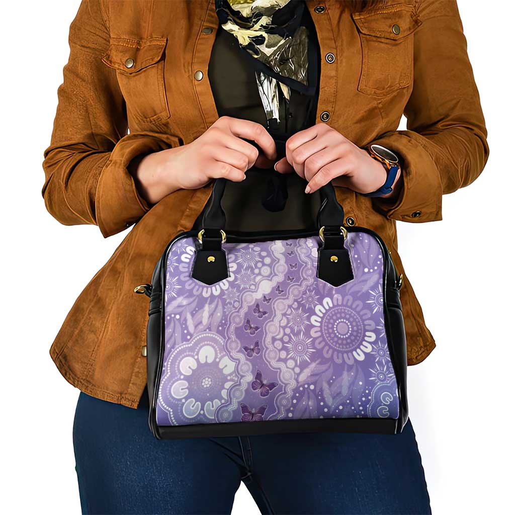 Australia Epilepsy Awareness Shoulder Handbag Purple Butterflies Aboriginal