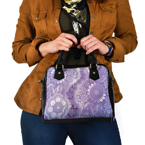 Australia Epilepsy Awareness Shoulder Handbag Purple Butterflies Aboriginal