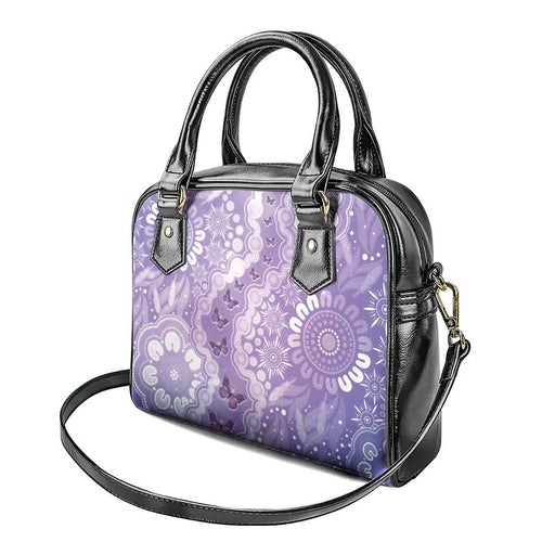 Australia Epilepsy Awareness Shoulder Handbag Purple Butterflies Aboriginal