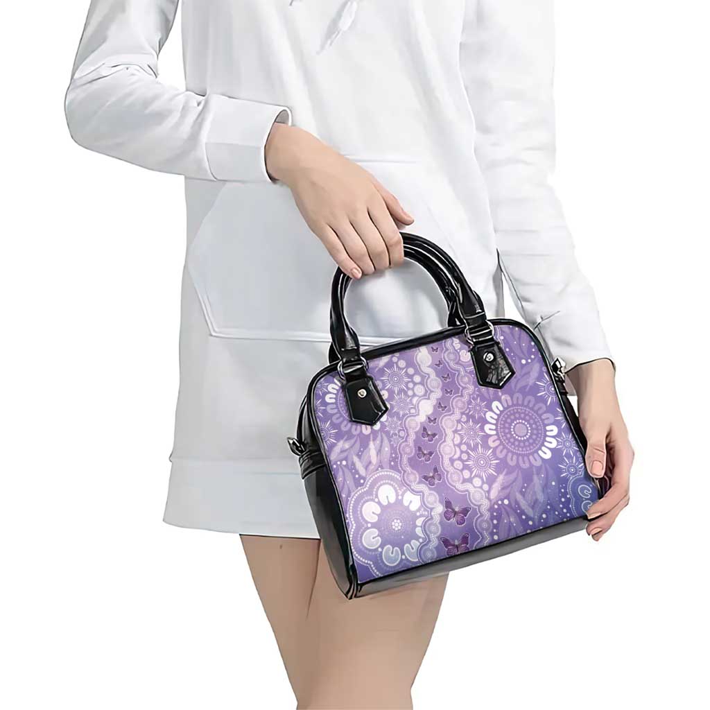 Australia Epilepsy Awareness Shoulder Handbag Purple Butterflies Aboriginal
