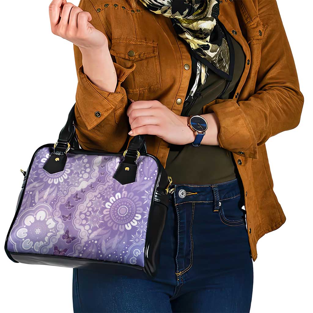 Australia Epilepsy Awareness Shoulder Handbag Purple Butterflies Aboriginal