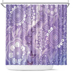 Australia Epilepsy Awareness Shower Curtain Purple Butterflies Aboriginal