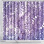 Australia Epilepsy Awareness Shower Curtain Purple Butterflies Aboriginal