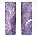 Australia Epilepsy Awareness Skinny Tumbler Purple Butterflies Aboriginal
