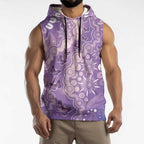 Australia Epilepsy Awareness Sleeveless Hoodie Purple Butterflies Aboriginal