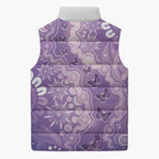 Australia Epilepsy Awareness Sleeveless Puffer Jacket Purple Butterflies Aboriginal