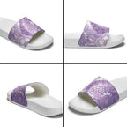 Australia Epilepsy Awareness Slide Sandals Purple Butterflies Aboriginal