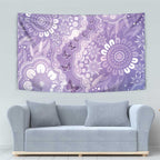 Australia Epilepsy Awareness Tapestry Purple Butterflies Aboriginal