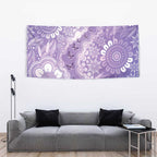 Australia Epilepsy Awareness Tapestry Purple Butterflies Aboriginal