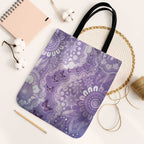 Australia Epilepsy Awareness Tote Bag Purple Butterflies Aboriginal
