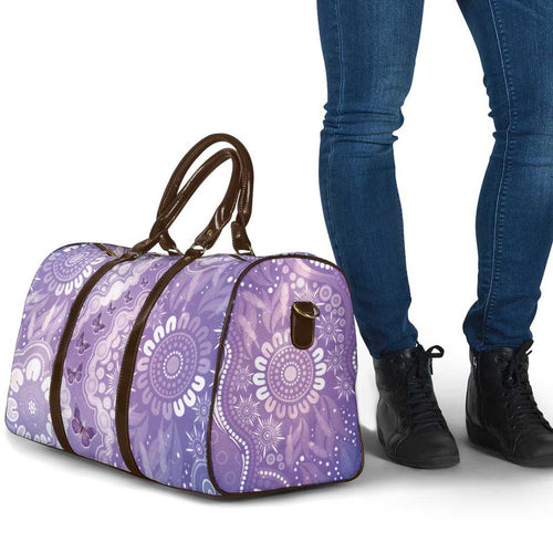 Australia Epilepsy Awareness Travel Bag Purple Butterflies Aboriginal