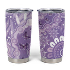 Australia Epilepsy Awareness Tumbler Cup Purple Butterflies Aboriginal